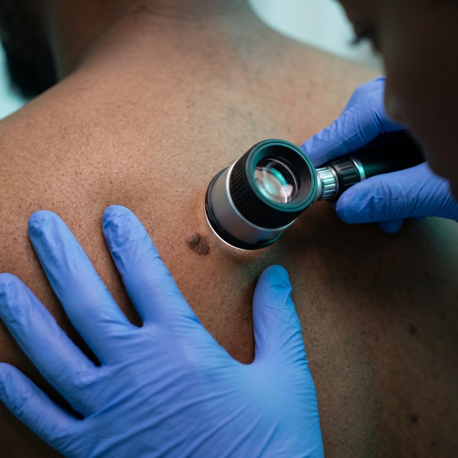 Dermatoscope skin examination